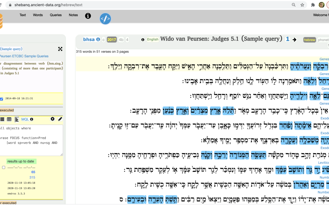 Translating the Bible with the help of SHEBANQ